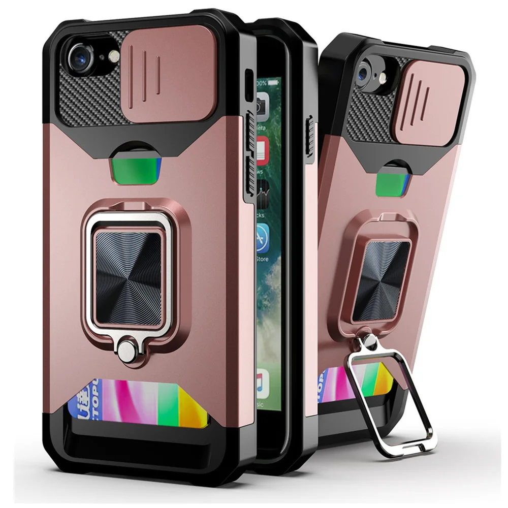 For iPhone SE3 SE2 SE SE2022 5G Shockproof Coque Funda Capa For iPhone SE 2022 2020 Case Ring Holder TPU Card Slot Armor Cover
For iPhone SE3 SE2 SE SE2022 5G Shockproof Coque Funda Capa For iPhone SE 2022 2020 Case Ring Holder TPU Card Slot Armor Cover