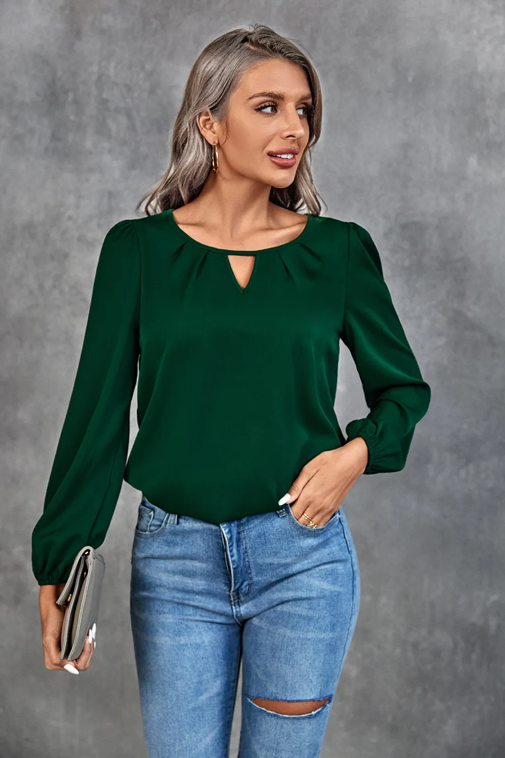 Bmissingyou Green Black Solid Women's Casual Chiffon Shirt Long Sleeve Round Neck 2023 Summer Short Female Top Blouse
Bmissingyou Green Black Solid Women's Casual Chiffon Shirt Long Sleeve Round Neck 2023 Summer Short Female Top Blouse