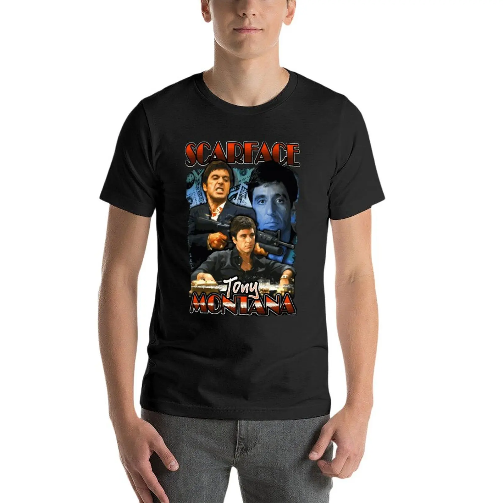Tony Montana Scarface 90S Retro Oversized T Shirt For Men Clothes 100% Cotton Streetwear Large Size Tops Tee
Tony Montana Scarface 90S Retro Oversized T Shirt For Men Clothes 100% Cotton Streetwear Large Size Tops Tee