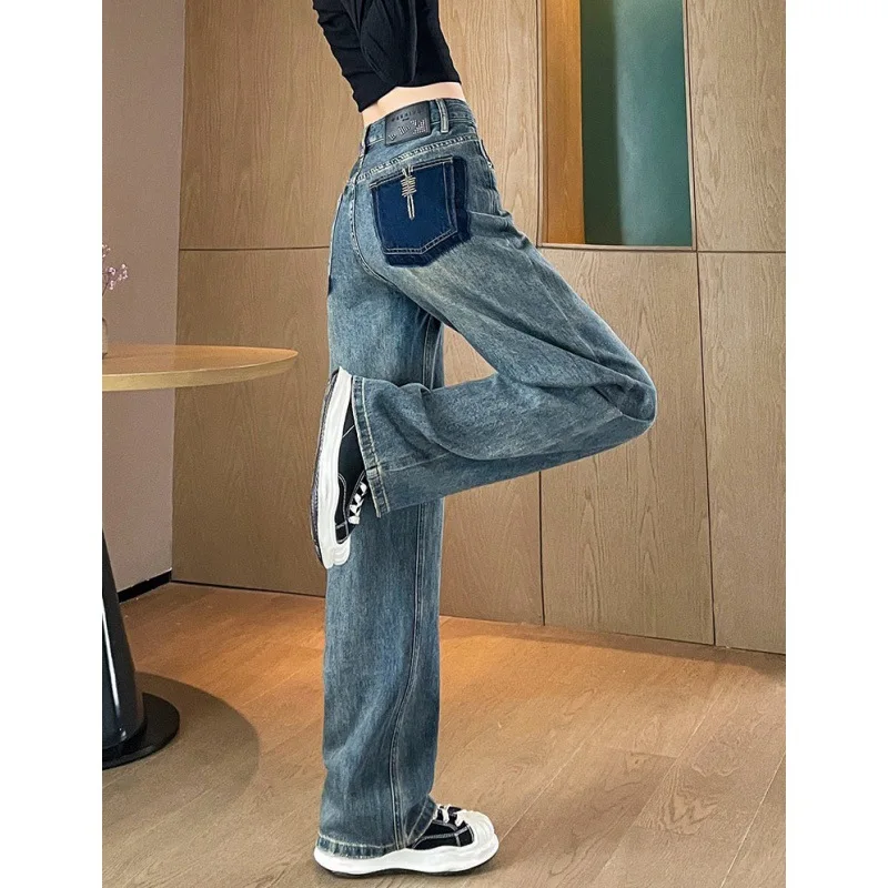 Wide Leg Jeans for Women Spring and Autumn 2023 New High Waist Sagging Slim Contrast Color Straight Leg Pants
Wide Leg Jeans for Women Spring and Autumn 2023 New High Waist Sagging Slim Contrast Color Straight Leg Pants