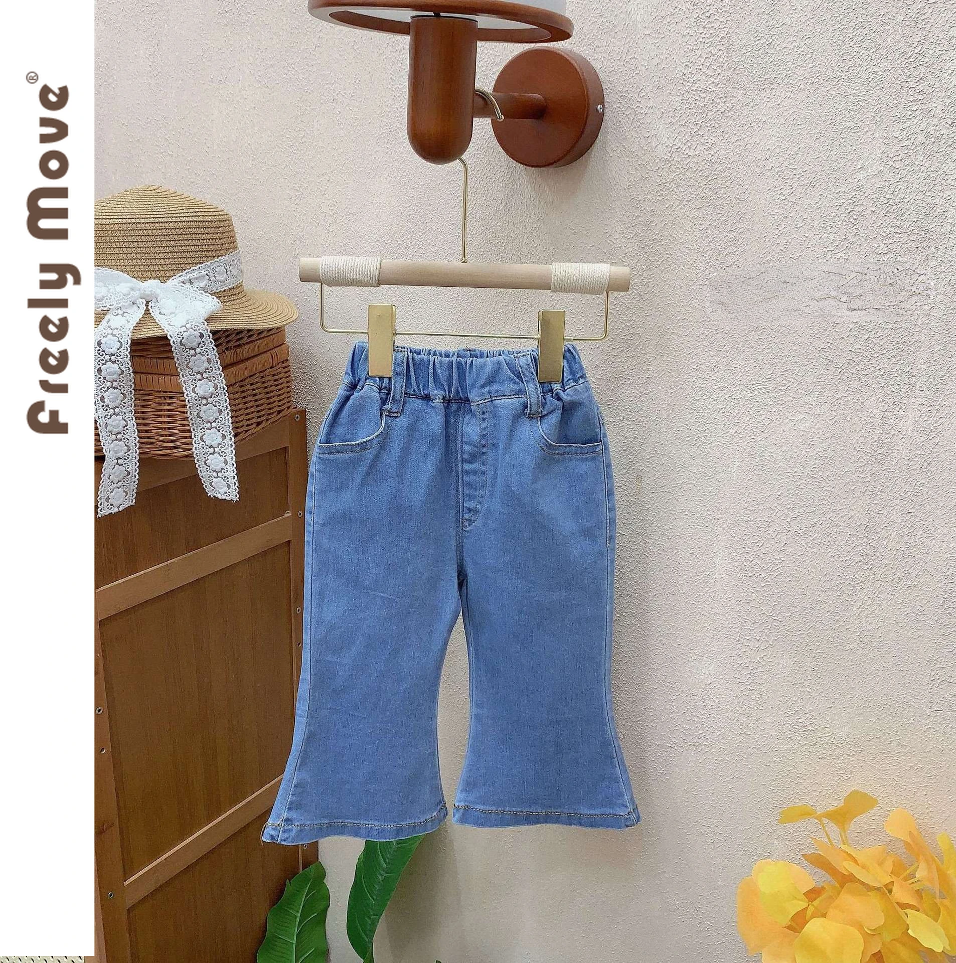 Freely Move Fashion Kids Girls Denim Jeans Pants 2023 New Autumn Solid Flare Pants Children All-matching Clothing Girls Trousers
Freely Move Fashion Kids Girls Denim Jeans Pants 2023 New Autumn Solid Flare Pants Children All-matching Clothing Girls Trousers