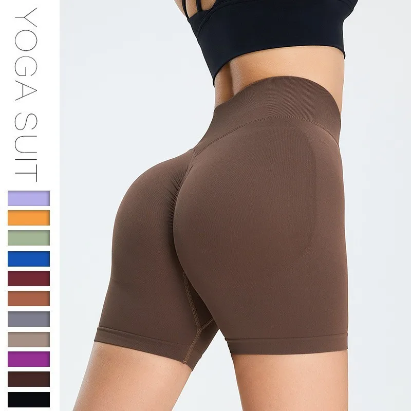 New High Elastic Yoga Pants Seamless Fitness Shorts Nude Ice Silk High Waist Hip Lifting Yoga Pants Running Sports Three-point
New High Elastic Yoga Pants Seamless Fitness Shorts Nude Ice Silk High Waist Hip Lifting Yoga Pants Running Sports Three-point