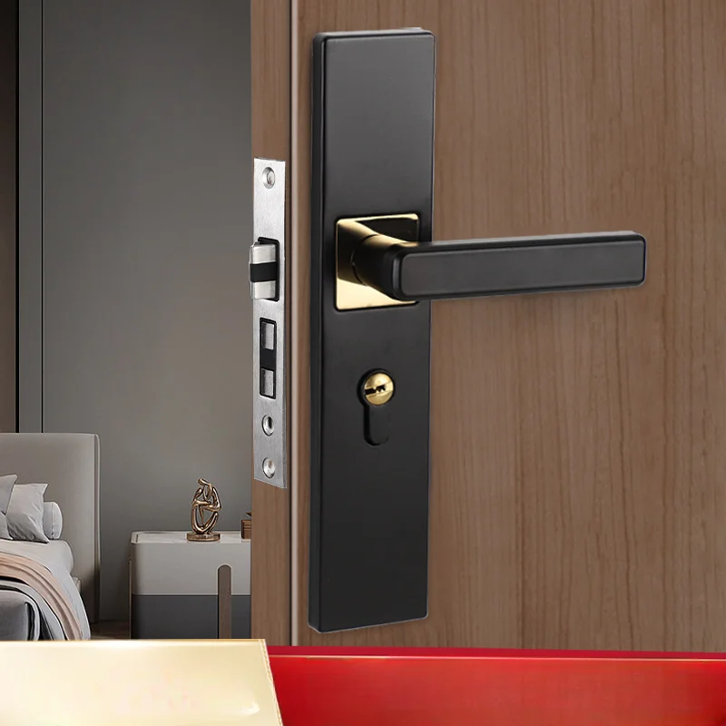 American Black Mute Bedroom Door Lock with Keys Security Entrance Door Handle Lock Anti-theft Interior Door Knobs Lock
American Black Mute Bedroom Door Lock with Keys Security Entrance Door Handle Lock Anti-theft Interior Door Knobs Lock