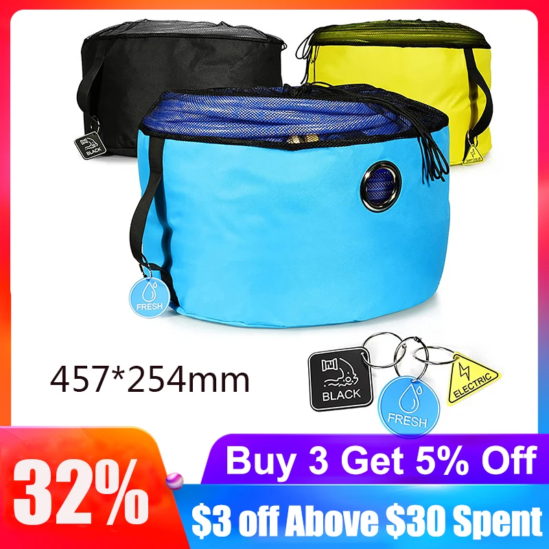 RV Hose Storage Bag with Identification Tags, 600D Waterproof RV Equipment Storage Utility Bag Organizer, Stores Electrical Cord 
RV Hose Storage Bag with Identification Tags, 600D Waterproof RV Equipment Storage Utility Bag Organizer, Stores Electrical Cord