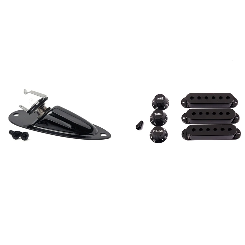 3X Guitar Pickup Cover Volume Tone Knobs Switch Tip Set & 1Set Boat Guitar Jack Plate Pickup 1/4 Output Input
3X Guitar Pickup Cover Volume Tone Knobs Switch Tip Set & 1Set Boat Guitar Jack Plate Pickup 1/4 Output Input