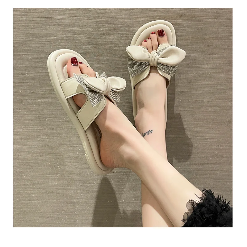 2023 New Lightweight Flat Low Heel round Toe Open Toe Bow Platform Ankle-Strap Buckle Women's Slippers
2023 New Lightweight Flat Low Heel round Toe Open Toe Bow Platform Ankle-Strap Buckle Women's Slippers