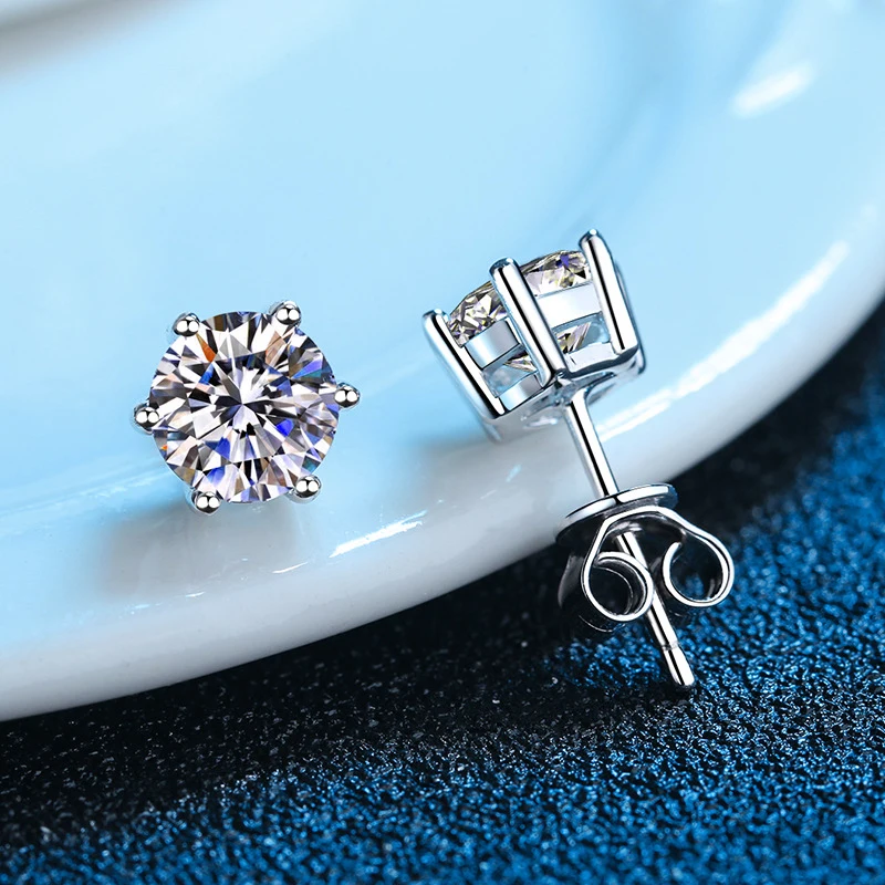 Stud Earrings Lab Diamond 14K White Gold Plated Sterling Silver Earring for Women Men Lovers Ear Stud 1ct 2ct 4ct
Stud Earrings Lab Diamond 14K White Gold Plated Sterling Silver Earring for Women Men Lovers Ear Stud 1ct 2ct 4ct