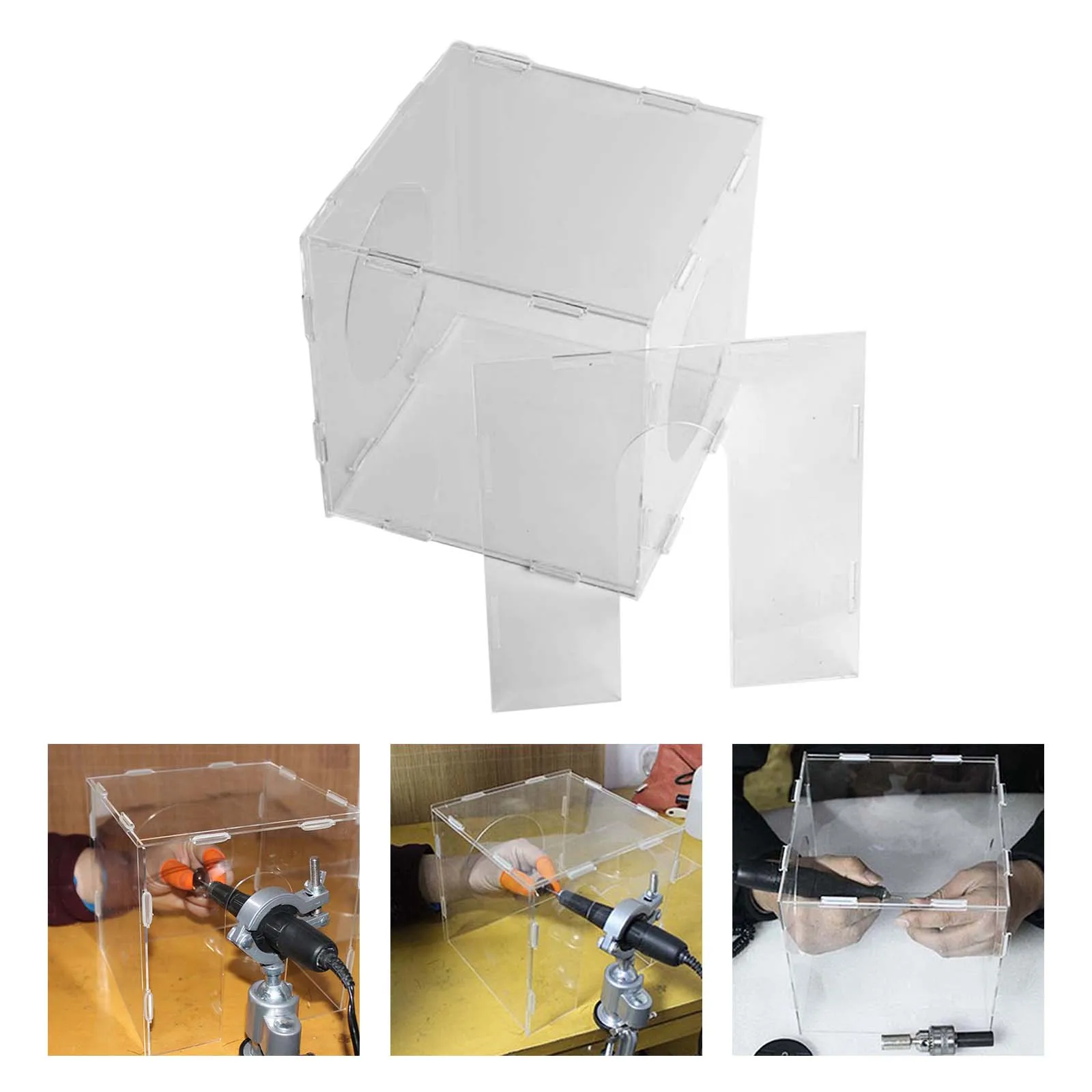 Polishing Dust Box Portable with 2 Holes Enclosed Polisher Covers Polishing Dust Hood Dust Shroud Cover for Model Polishing
Polishing Dust Box Portable with 2 Holes Enclosed Polisher Covers Polishing Dust Hood Dust Shroud Cover for Model Polishing