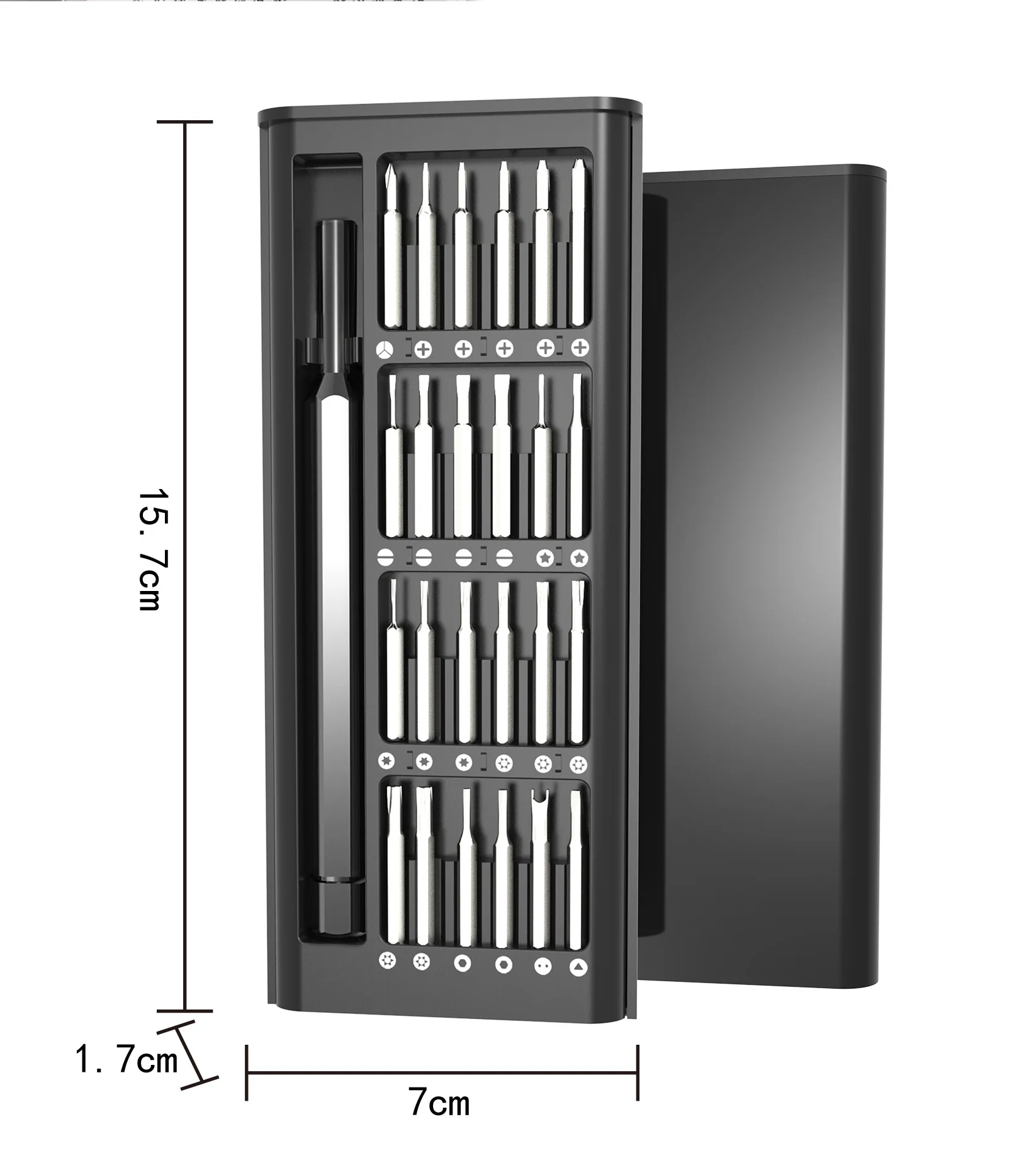 24 in 1 Fertoriy Sturdy Small Screwdriver Set with Phillips Head & Flathead Magnetic Mini Repair Tools for Iphone Huawei Xiaomi
24 in 1 Fertoriy Sturdy Small Screwdriver Set with Phillips Head & Flathead Magnetic Mini Repair Tools for Iphone Huawei Xiaomi