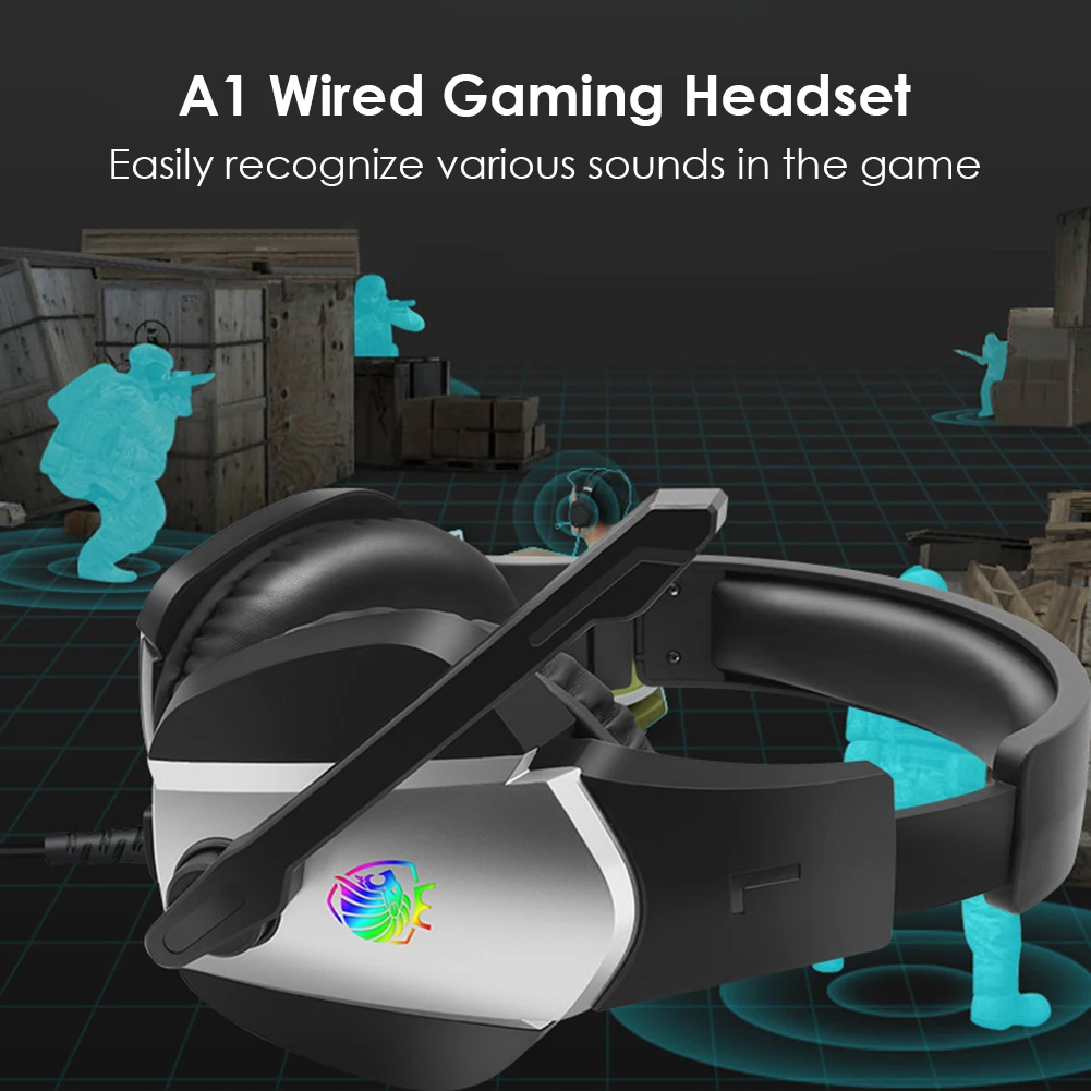 A1 Gaming Headset 50mm Driver Over Ear Headphones with Noise Canceling Microphone for Computer Tablets Smartphone
A1 Gaming Headset 50mm Driver Over Ear Headphones with Noise Canceling Microphone for Computer Tablets Smartphone