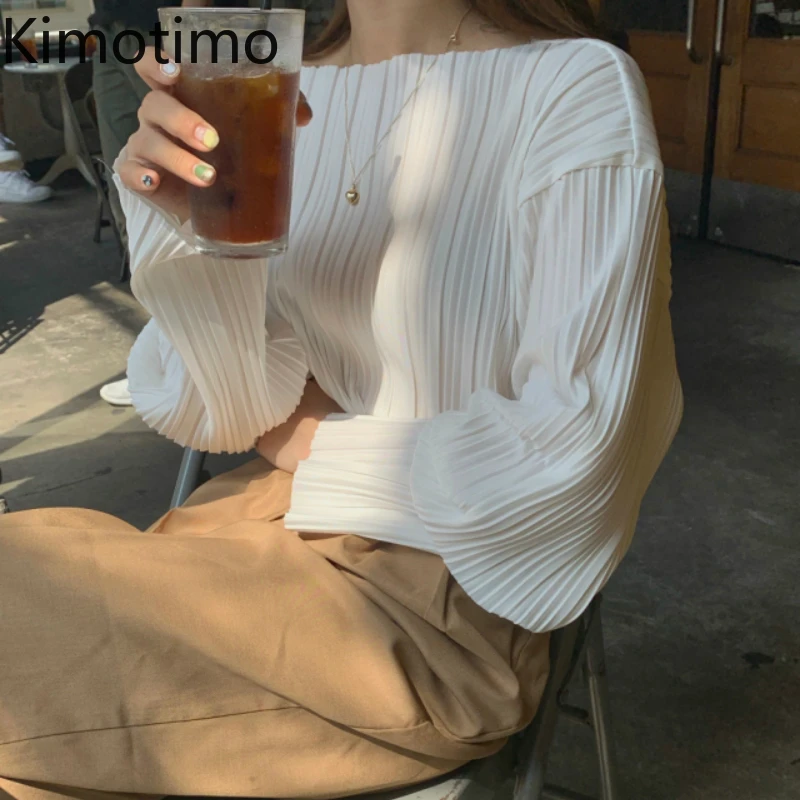 Модная Корейская блузка Kimotimo, весна-осень 2021, элегантные офисные женские Топы с длинным рукавом, синие плиссированные повседневные рубашки,...
Модная Корейская блузка Kimotimo, весна-осень 2021, элегантные офисные женские Топы с длинным рукавом, синие плиссированные повседневные рубашки,...