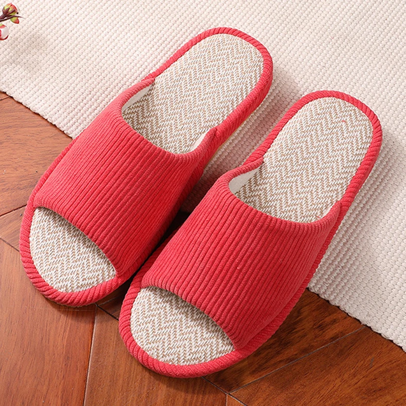 Couple Slippers Spring Summer Soft Corduroy Shoes Non-Slip Linen Insole Women Men's Slippers Breathable Comfortable Flats Shoes
Couple Slippers Spring Summer Soft Corduroy Shoes Non-Slip Linen Insole Women Men's Slippers Breathable Comfortable Flats Shoes