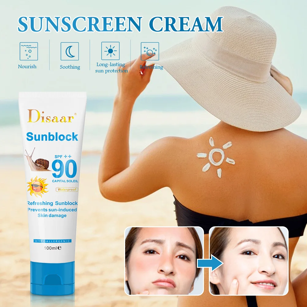 SPF90 Face Sunscreen Lotion Sun and UV Protection Cream Non-Greasy Moisturizing Sunscreen Cream For All Skins 100ml
SPF90 Face Sunscreen Lotion Sun and UV Protection Cream Non-Greasy Moisturizing Sunscreen Cream For All Skins 100ml