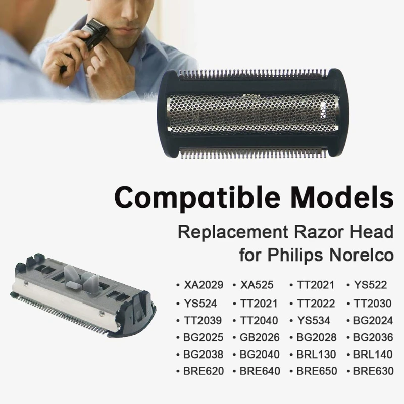 Replacement Shaver Foil Head, Trimmer Razor Head Foil Repair Part Compatible with TT2039/2030 BRE620 BRL130 BG2024/2025 Series
Replacement Shaver Foil Head, Trimmer Razor Head Foil Repair Part Compatible with TT2039/2030 BRE620 BRL130 BG2024/2025 Series