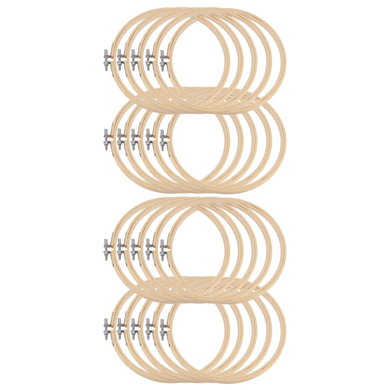 20 Pieces 6.7Inch 17Cm Round Wooden Embroidery Hoops Set Bulk Wholesale Adjustable Bamboo Circle Cross Stitch Hoop Ring
20 Pieces 6.7Inch 17Cm Round Wooden Embroidery Hoops Set Bulk Wholesale Adjustable Bamboo Circle Cross Stitch Hoop Ring