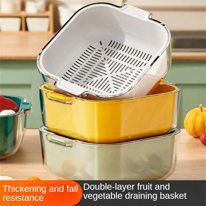 Kitchen Supplies Kitchen Double Drain Basket Fruit Vegetable Washing Strainer Collapsible Drainer Kitchen Gadgets Accessories
Kitchen Supplies Kitchen Double Drain Basket Fruit Vegetable Washing Strainer Collapsible Drainer Kitchen Gadgets Accessories