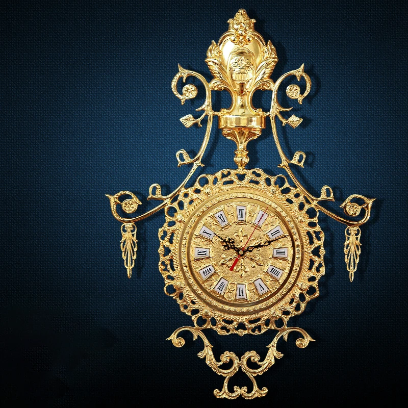 Living Room Mute All Copper Gold Wall Clock European Bronze Decorative Pendant Bedroom Household British Royal Handicrafts
Living Room Mute All Copper Gold Wall Clock European Bronze Decorative Pendant Bedroom Household British Royal Handicrafts