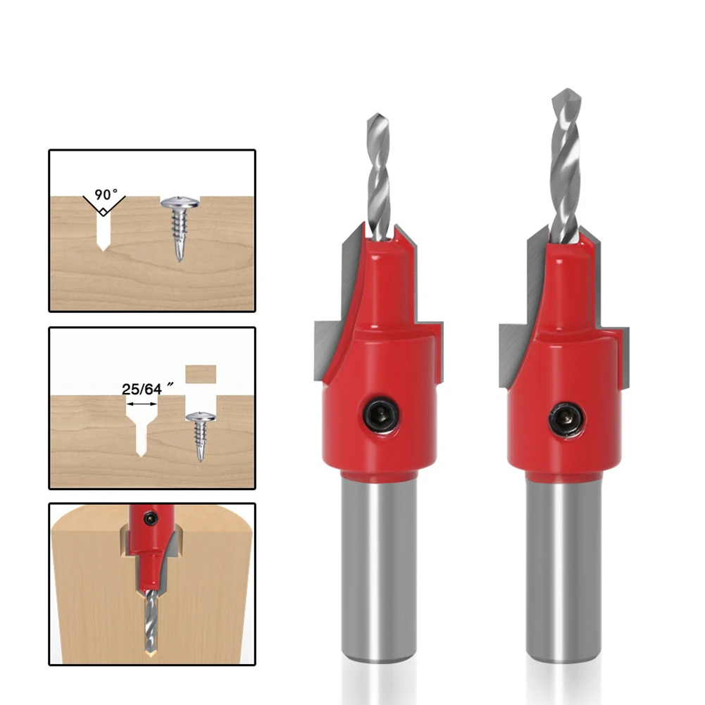 1/2 Pcs Countersink Router Bit 3mm/4mm Head Woodworking Wood Milling Cutter Drill Bits 57.5mm Length Router Bit
1/2 Pcs Countersink Router Bit 3mm/4mm Head Woodworking Wood Milling Cutter Drill Bits 57.5mm Length Router Bit