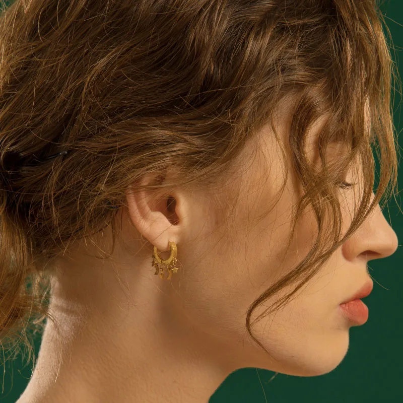 Earrings Jewelry Earrings for Women Star Moon Earrings Geometric Stainless Steel Titanium Steel 14K Real Gold Plating Earrings
Earrings Jewelry Earrings for Women Star Moon Earrings Geometric Stainless Steel Titanium Steel 14K Real Gold Plating Earrings