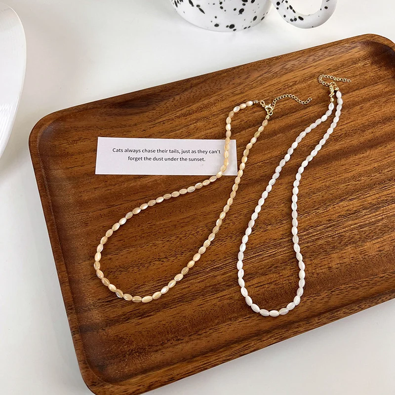 Minar French Retro Irregular Freshwater Pearl Necklaces for Women Shell Beaded Chain Choker Necklace Wedding Party Accessories 
Minar French Retro Irregular Freshwater Pearl Necklaces for Women Shell Beaded Chain Choker Necklace Wedding Party Accessories