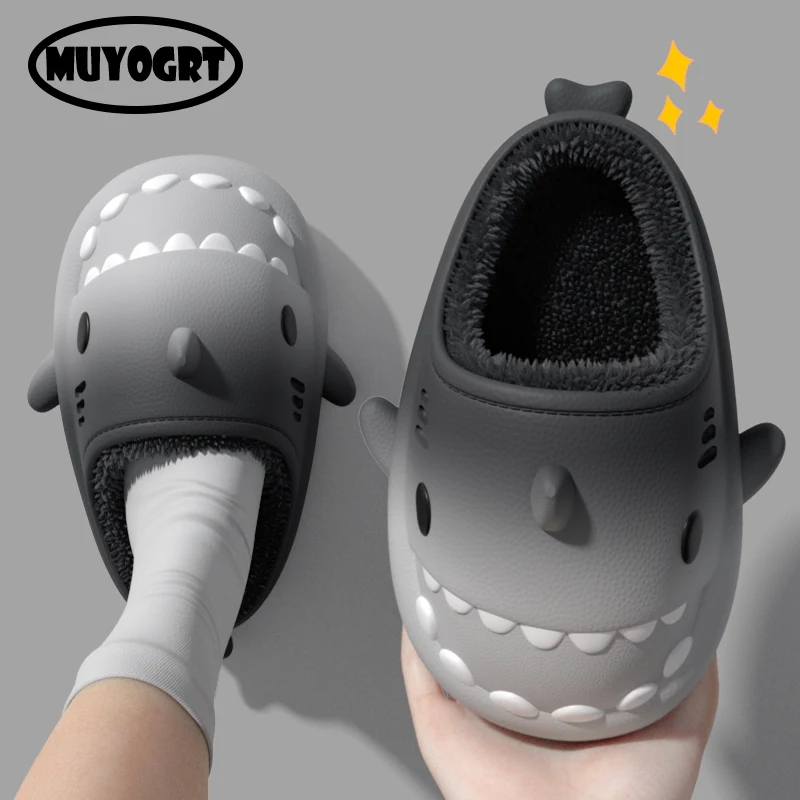 Winter Shark Slippers Gradient Men Flip Flop Home Waterproof Shark Slides Women Couple Plush Warm Mens Shoes Thick Sole Slippers
Winter Shark Slippers Gradient Men Flip Flop Home Waterproof Shark Slides Women Couple Plush Warm Mens Shoes Thick Sole Slippers