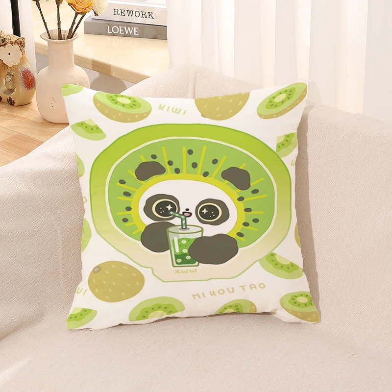 

Panda Pillow Covers Decorative Cushions Cover For Sofa Room Decor Throw Pillows Pillowcase Pilow Cases 45x45 Cushion Anime Body