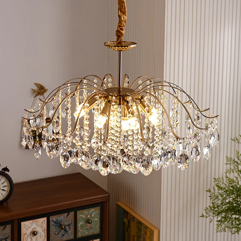 Chandeliers Lights LED American Luxury Crystal French Vintage Bedroom High End Living Room Simple Cloakroom Lamp Pendant Lamp
Chandeliers Lights LED American Luxury Crystal French Vintage Bedroom High End Living Room Simple Cloakroom Lamp Pendant Lamp