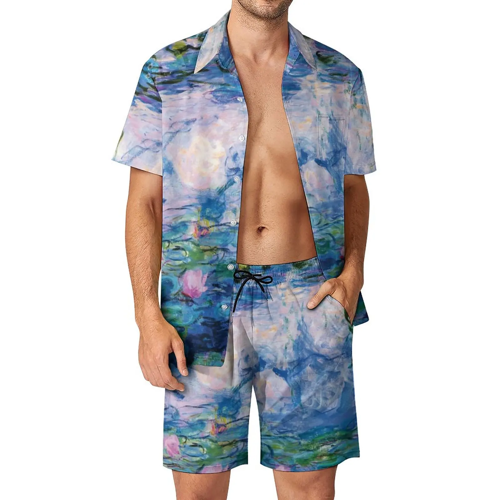 Flower Print Men Sets Monets Water Lilies Casual Shirt Set Retro Beach Shorts Summer Custom Suit 2 Piece Clothing Plus Size 3XL
Flower Print Men Sets Monets Water Lilies Casual Shirt Set Retro Beach Shorts Summer Custom Suit 2 Piece Clothing Plus Size 3XL