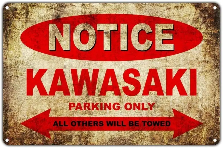 Notice Kawasaki Motorcycles Parking Only Tin Signs Useful Unique Style Metal Poster for Home Bar Pubs Decor 12
Notice Kawasaki Motorcycles Parking Only Tin Signs Useful Unique Style Metal Poster for Home Bar Pubs Decor 12