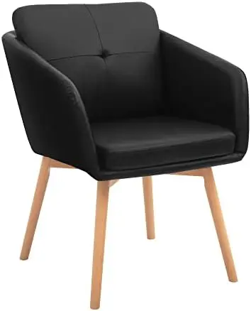 Faux Leather Side Chair Upholstered Arm Dinging Chair with Wood Legs Set of 1,Brown Plywood chair Stool chair Metal chair Outdoo
Faux Leather Side Chair Upholstered Arm Dinging Chair with Wood Legs Set of 1,Brown Plywood chair Stool chair Metal chair Outdoo