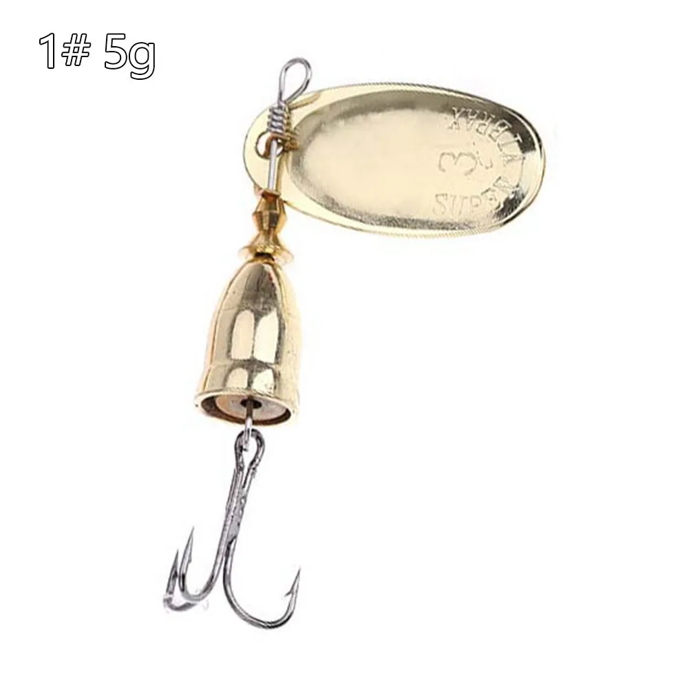 

Blade Rotating Spinner Metal Lure Brass Hard Artificial Spoon Bait Fishing Tackle Copper Freshwater Creek Trout Metal Lures Tool