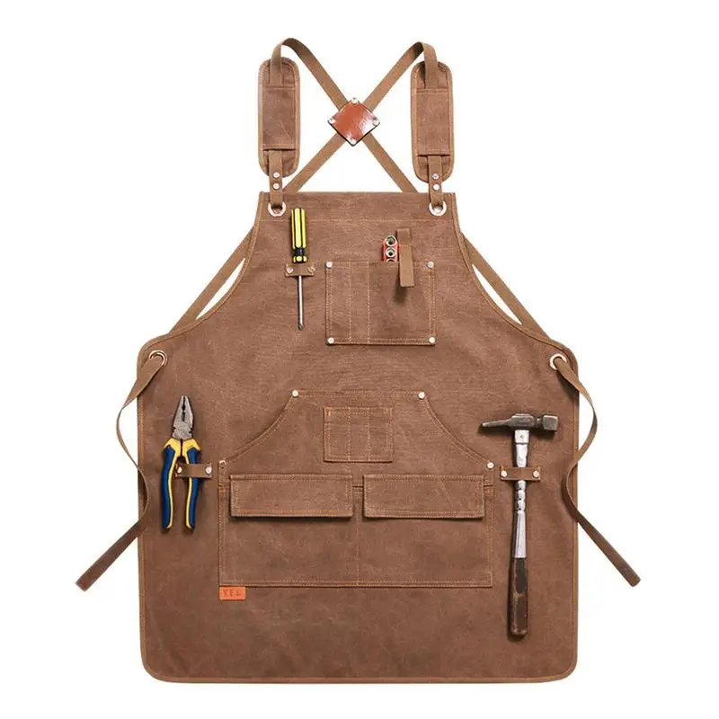 Tool Apron Men Women Adjustable Waxed Canvas Apron Heavy Duty Utility Apron With Pockets For Woodwork Room Craft Workshop
Tool Apron Men Women Adjustable Waxed Canvas Apron Heavy Duty Utility Apron With Pockets For Woodwork Room Craft Workshop