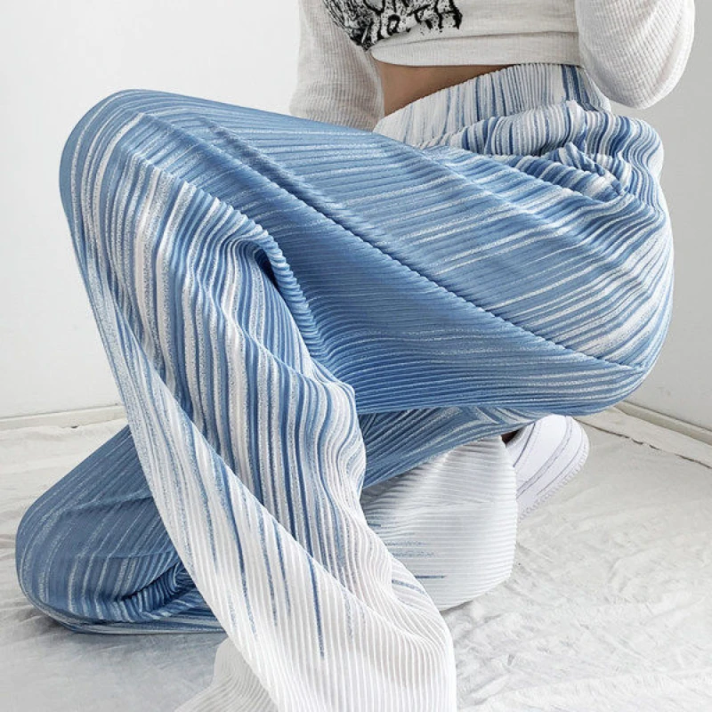 Summer Women's Pants Gradient Color Wide Leg Pants Loose Casual Long Y2K Streetwear Baggy Trousers High Waist Pantalon Femme
Summer Women's Pants Gradient Color Wide Leg Pants Loose Casual Long Y2K Streetwear Baggy Trousers High Waist Pantalon Femme
