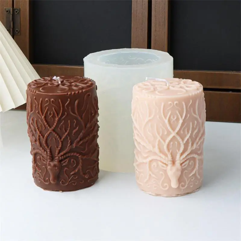 3D Antler Cylinder Candle Silicone Mold DIY Creative Pattern Deer Head Mold Home Decor Candle Christmas Candle Making Mould
3D Antler Cylinder Candle Silicone Mold DIY Creative Pattern Deer Head Mold Home Decor Candle Christmas Candle Making Mould