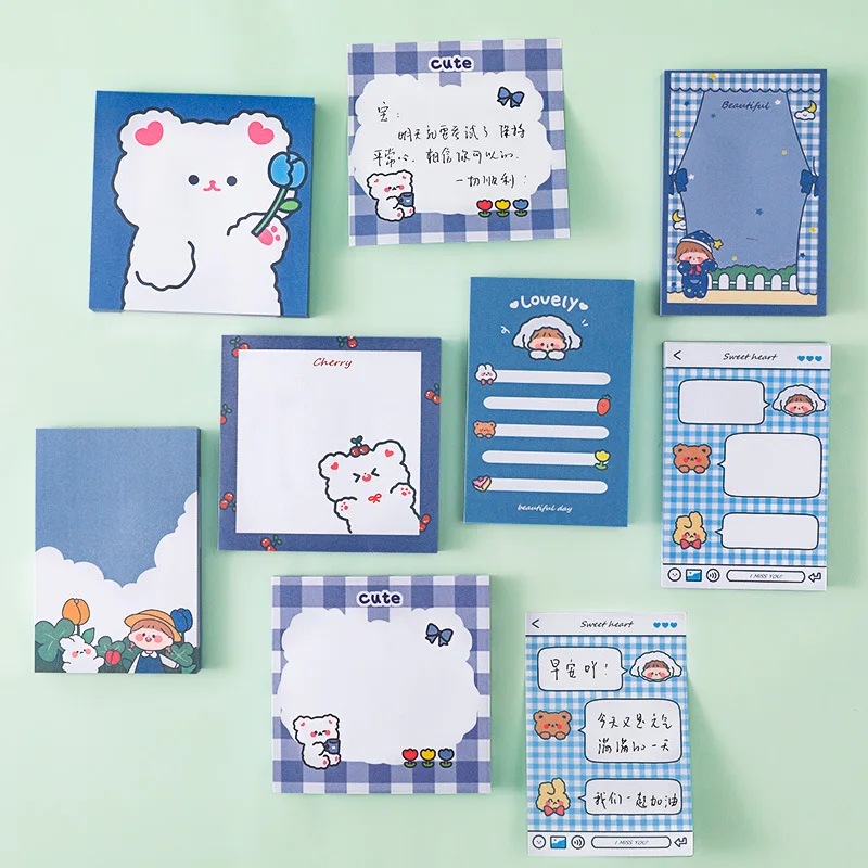 

Cute Sticky Note Pads Posits Posted It Self-Adhesive Memo Notepad School Office Supplies Stationery