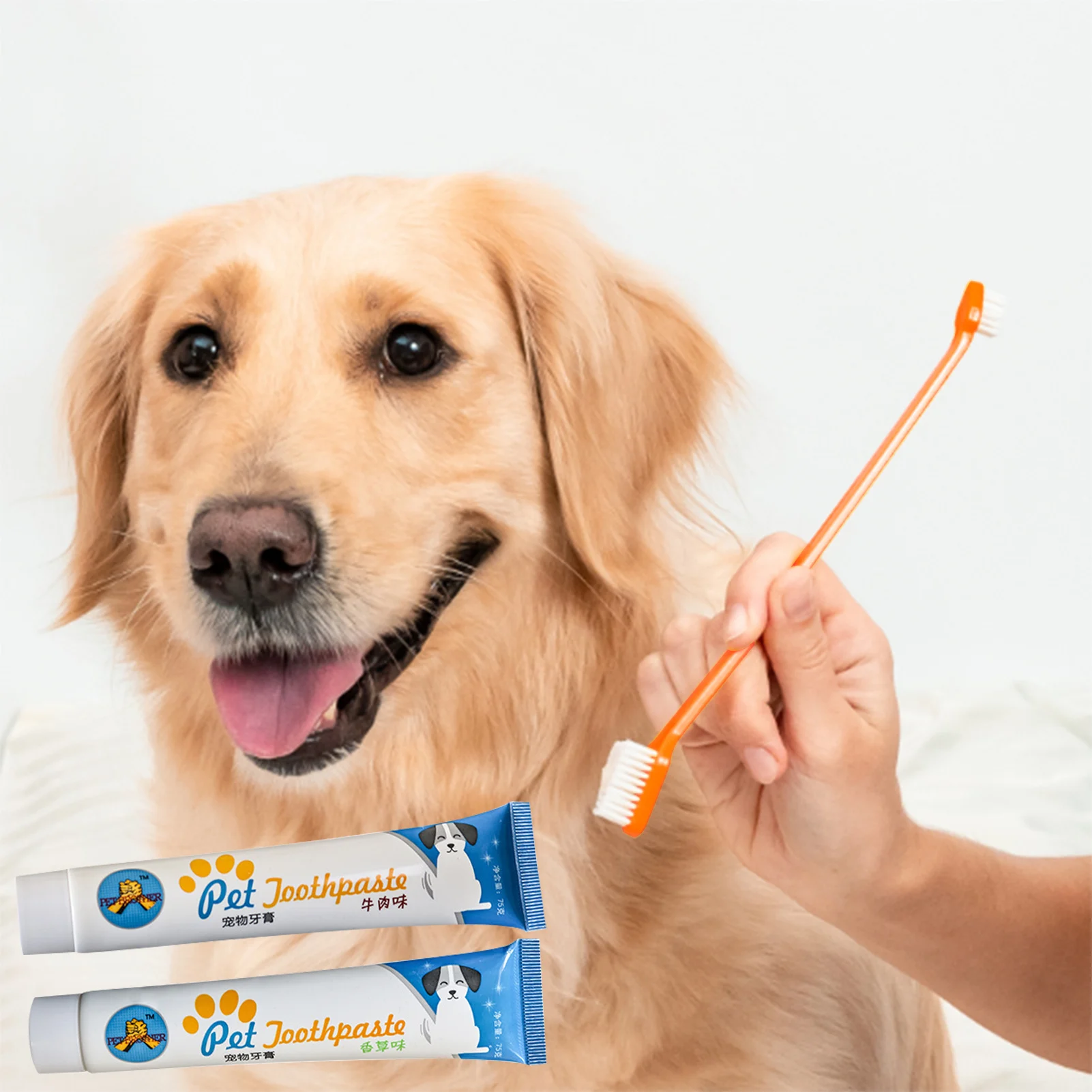 Pet Dog Toothpaste Puppy Toothpaste Toothbrush Set For Medium Large Dog Cat Teeth Cleaning Dog Oral Cleaning Supplies Set 
Pet Dog Toothpaste Puppy Toothpaste Toothbrush Set For Medium Large Dog Cat Teeth Cleaning Dog Oral Cleaning Supplies Set