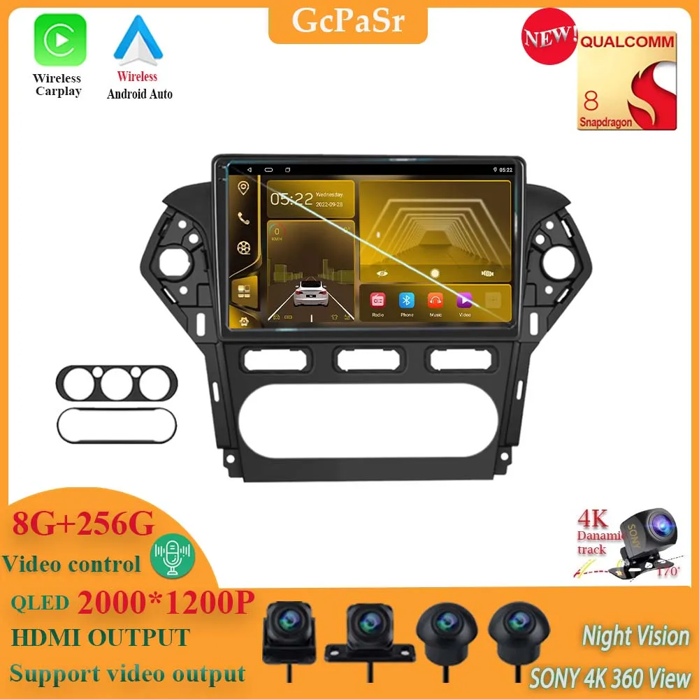 Android 13 Qualcomm Snapdragon Car Radio Stereo Player For Ford Mondeo 4 2006 - 2010 5G Wifi 2din Multimedia GPS Navigation
Android 13 Qualcomm Snapdragon Car Radio Stereo Player For Ford Mondeo 4 2006 - 2010 5G Wifi 2din Multimedia GPS Navigation
