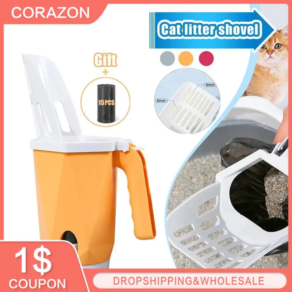 Cat Litter Scooper Large Capacity Built-in Poop Bag Cats Shovel Kitty Self-Cleaning For Toilet Tray Box Clean Tool Pet Supplies
Cat Litter Scooper Large Capacity Built-in Poop Bag Cats Shovel Kitty Self-Cleaning For Toilet Tray Box Clean Tool Pet Supplies