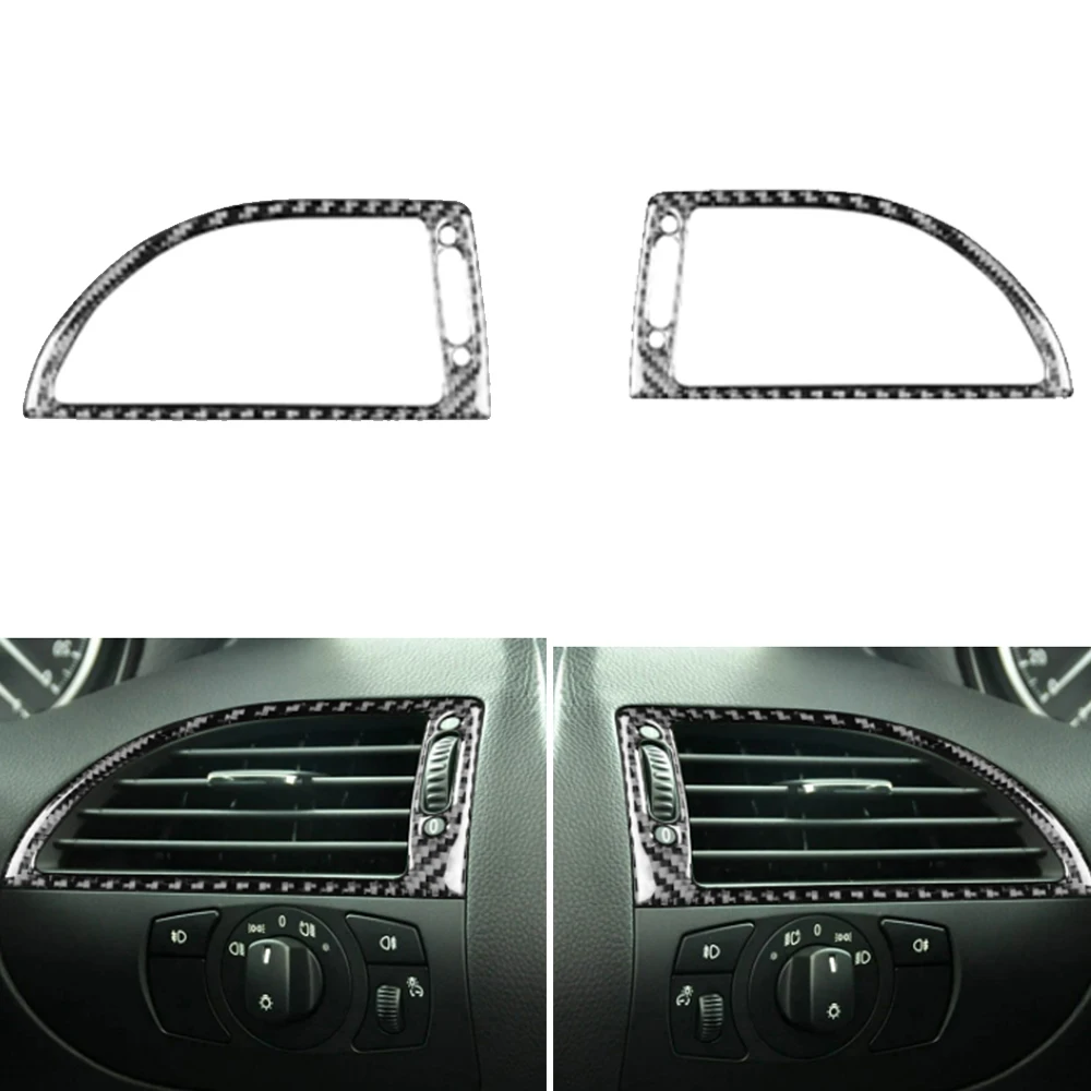 For BMW 6 Series E63 E64 2004-2010 Black Carbon Fiber Stickers Both Side Air Vent Outlet Frame Trim Interior Car Accessories
For BMW 6 Series E63 E64 2004-2010 Black Carbon Fiber Stickers Both Side Air Vent Outlet Frame Trim Interior Car Accessories