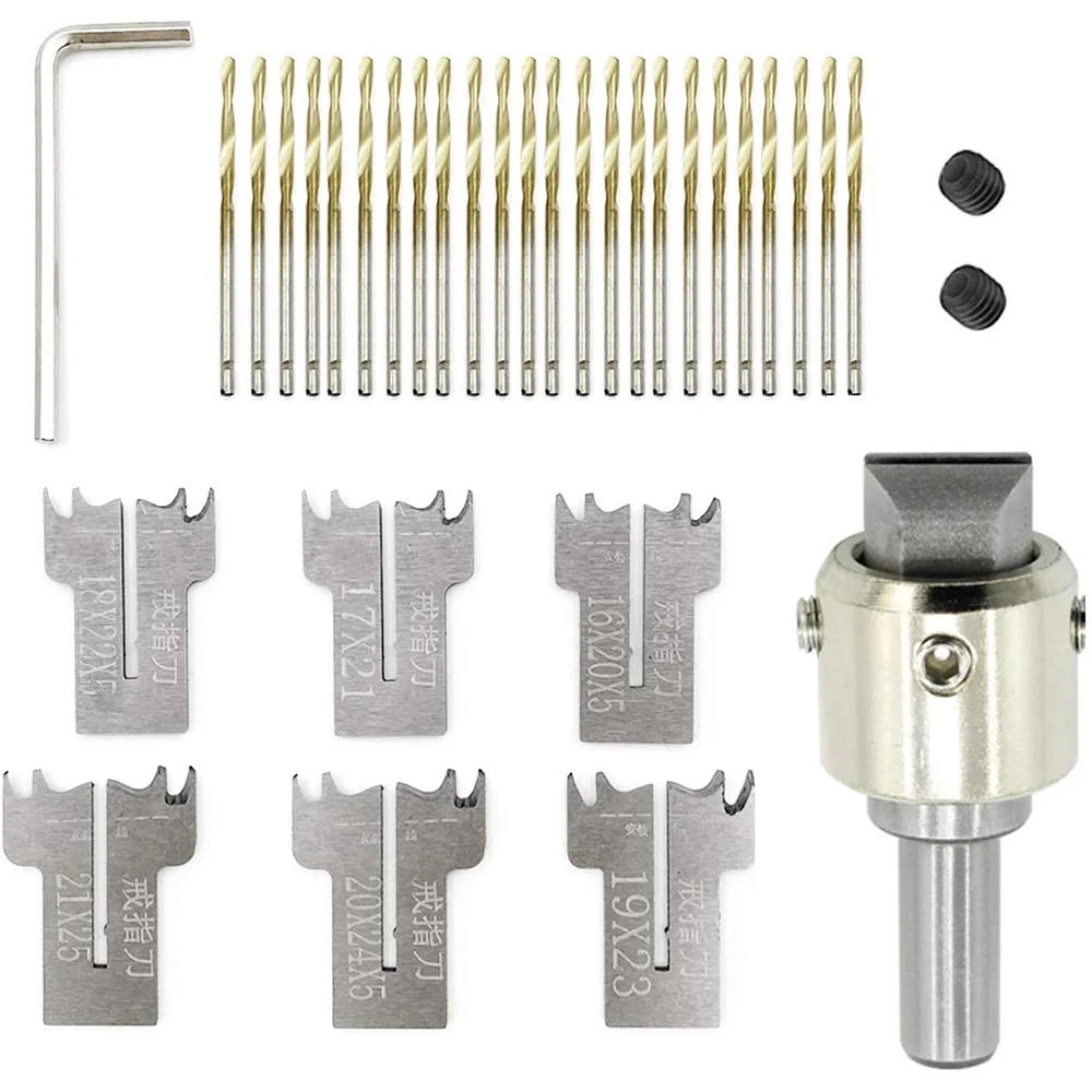 30 PCS Ring Drill Bit Set, 16-21 mm Blades Wood Ring Drill Bit Wooden Ring Maker Steel Wood Bead Drill Bit
30 PCS Ring Drill Bit Set, 16-21 mm Blades Wood Ring Drill Bit Wooden Ring Maker Steel Wood Bead Drill Bit
