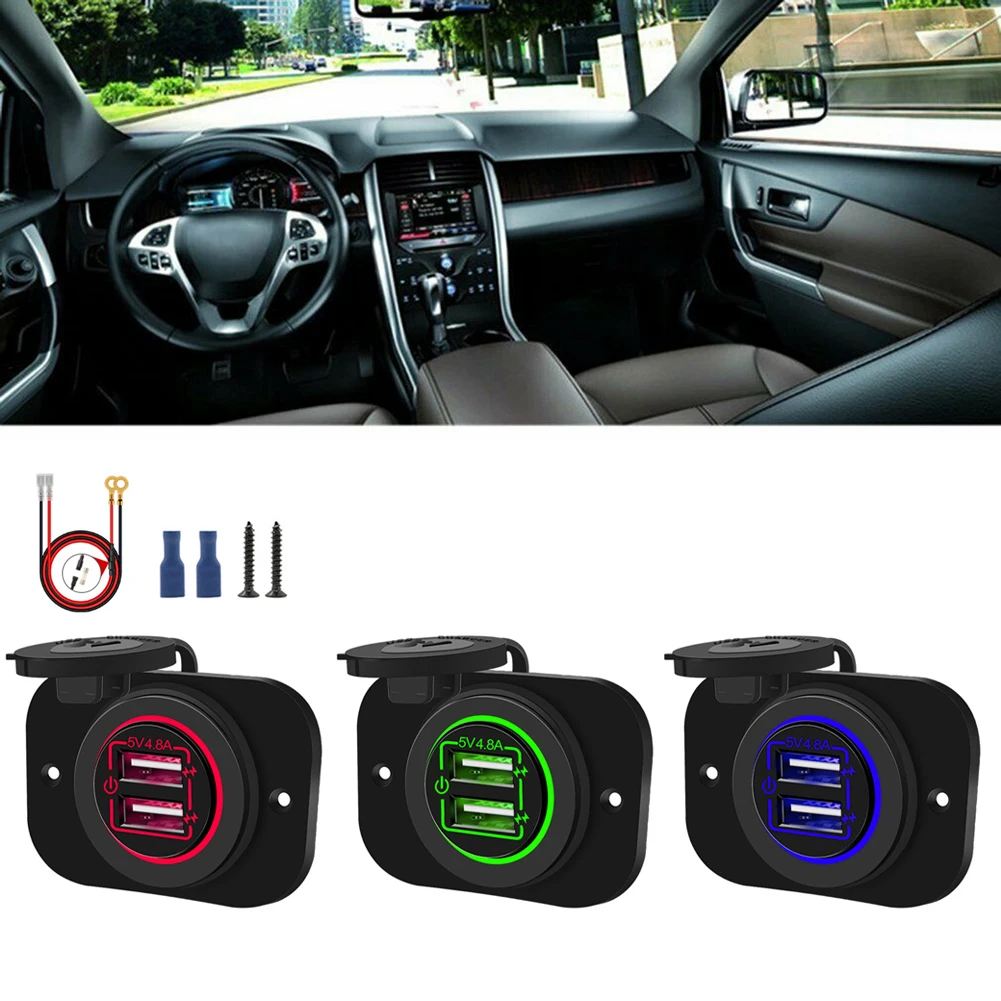 Marine Waterproof 12V 10A Dual 5V/4.8A USB Car Charger Power Outlet On/Off Dual Ports USB Socket Outlet 60cm Wire With 10A Fuse
Marine Waterproof 12V 10A Dual 5V/4.8A USB Car Charger Power Outlet On/Off Dual Ports USB Socket Outlet 60cm Wire With 10A Fuse