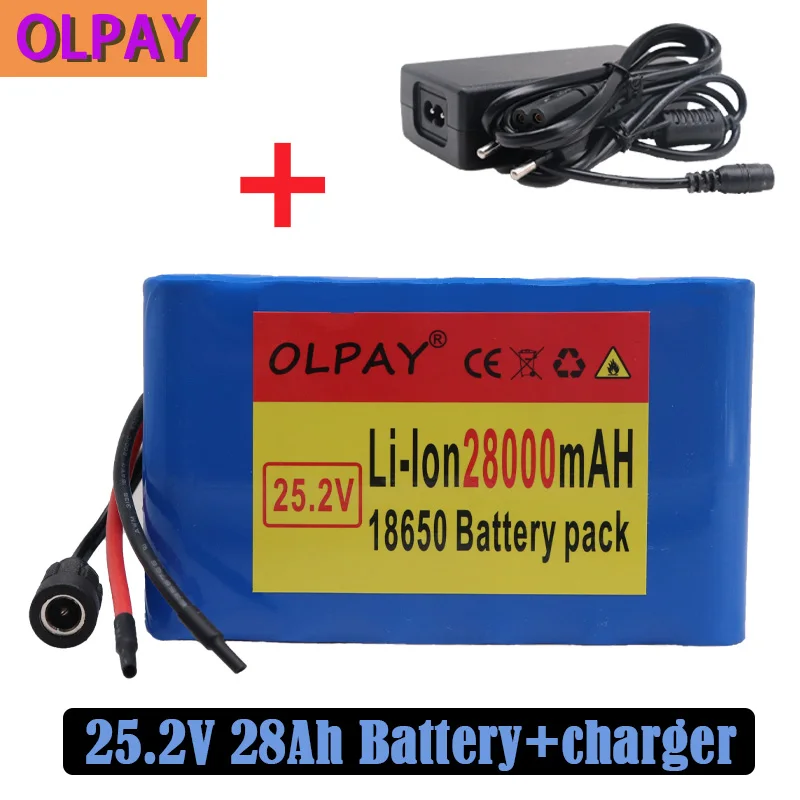 Large-Capacity Battery Pack 6S6P 24V 28AH 25.2V E-Bike Scooter Wheelchair Four-Wheeler 18650 Lithium Battery Pack BMS+ Charger
Large-Capacity Battery Pack 6S6P 24V 28AH 25.2V E-Bike Scooter Wheelchair Four-Wheeler 18650 Lithium Battery Pack BMS+ Charger