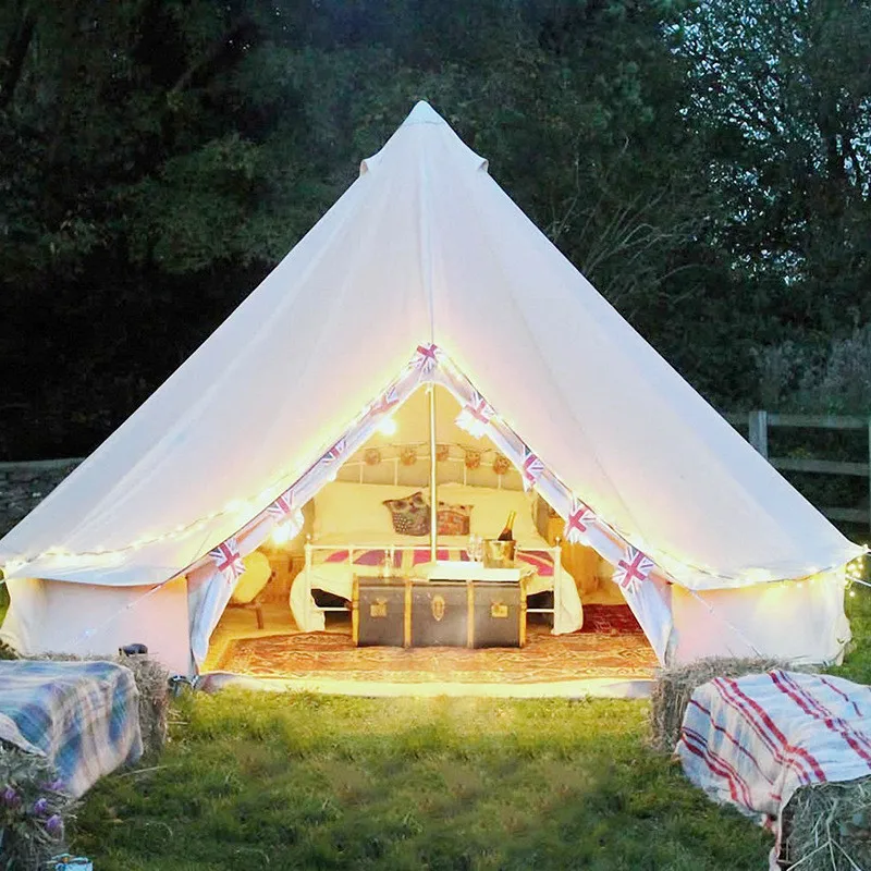 Qibu 4-season Waterproof Cotton Canvas Large Family Camp Beige Color Bell Tent Hunting Wall Tent With Roof Stove Jack Hole
Qibu 4-season Waterproof Cotton Canvas Large Family Camp Beige Color Bell Tent Hunting Wall Tent With Roof Stove Jack Hole