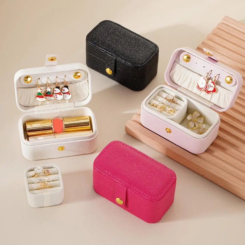 Jewelry Box for Travel Portable Faux Leather Jewelry Box Compact Travel Organizer with Multiple Compartments for Necklaces
Jewelry Box for Travel Portable Faux Leather Jewelry Box Compact Travel Organizer with Multiple Compartments for Necklaces
