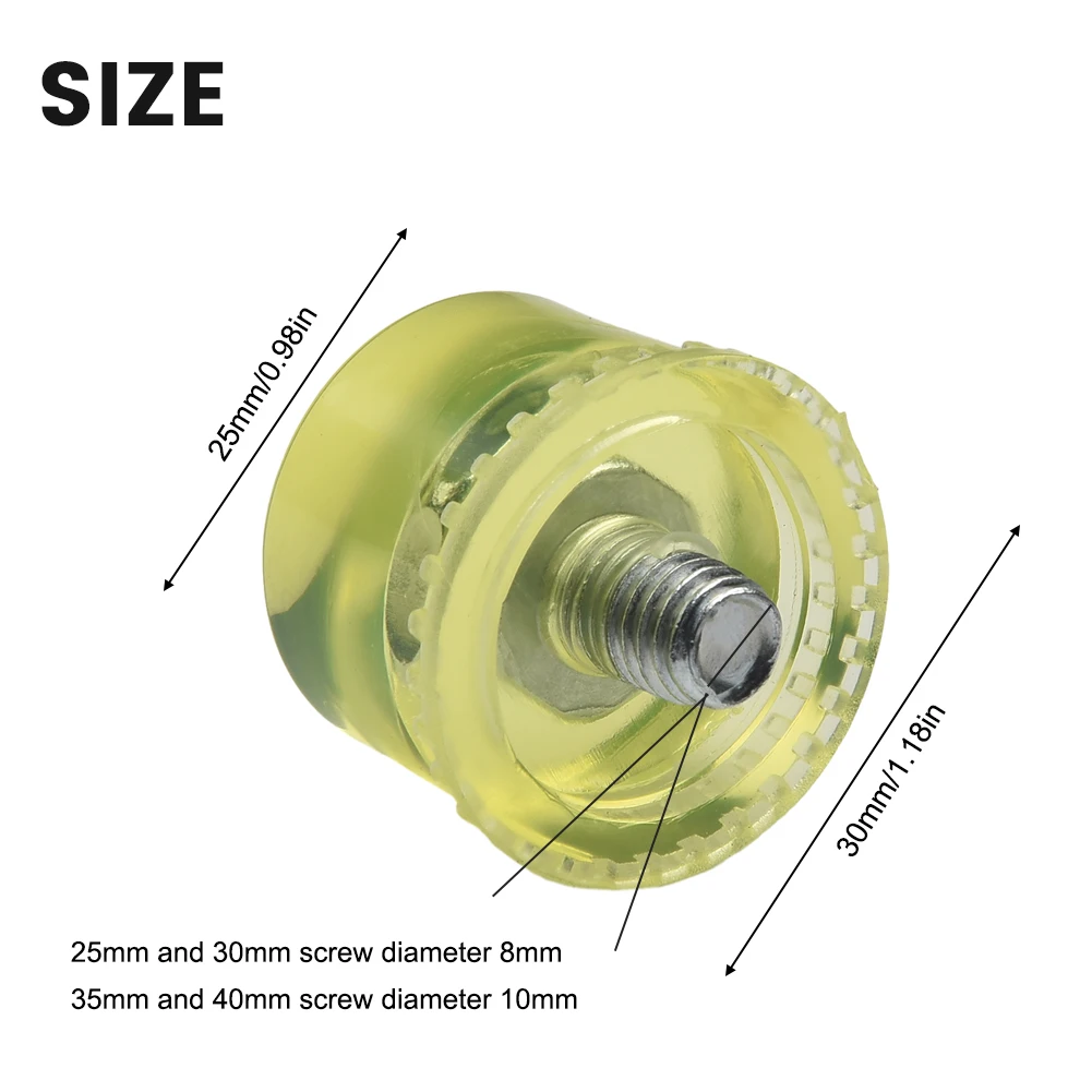 4pcs Rubber Hammer Round Head Hammer Head Accessories 25mm /30mm/ 35mm/40mm Rubber Hammer Head Hand Tool High Quality
4pcs Rubber Hammer Round Head Hammer Head Accessories 25mm /30mm/ 35mm/40mm Rubber Hammer Head Hand Tool High Quality