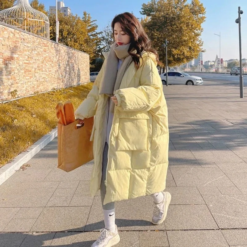 Black Thicken Hooded Parkas Women's 2022 Winter New Korean Loose cotton Padded Jacket Female Warm Long Coat Casual Parka Outwear
Black Thicken Hooded Parkas Women's 2022 Winter New Korean Loose cotton Padded Jacket Female Warm Long Coat Casual Parka Outwear