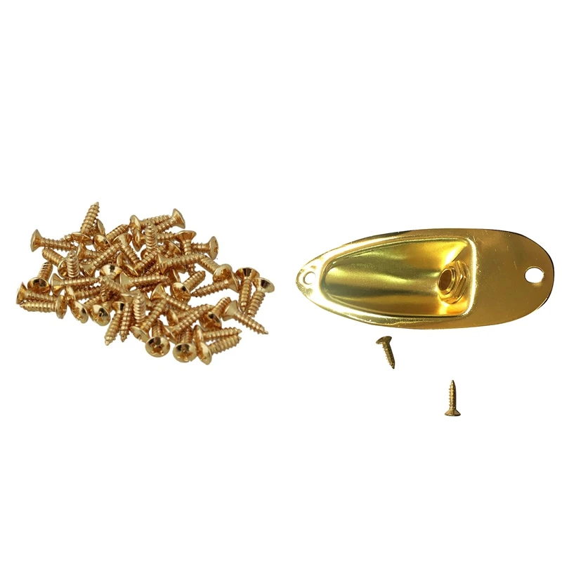 50X Guitar Bass Screws Parts For Scratchplates Pickguard, Gold & 1Pcs Boat Output Input Jack Plate Sockets For Fender Strat Guit
50X Guitar Bass Screws Parts For Scratchplates Pickguard, Gold & 1Pcs Boat Output Input Jack Plate Sockets For Fender Strat Guit
