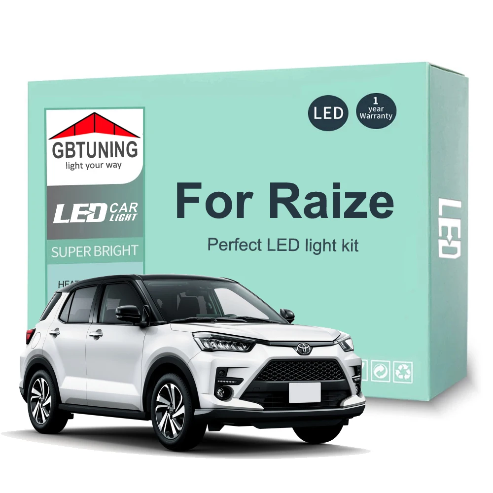 

10 светодиодный т. комплект светодиодных ламп для светильник освещения для Toyota Raize 2019 2020 2021 2022 Canbus автомобильная лампа для внутреннего освещения багажника без ошибок