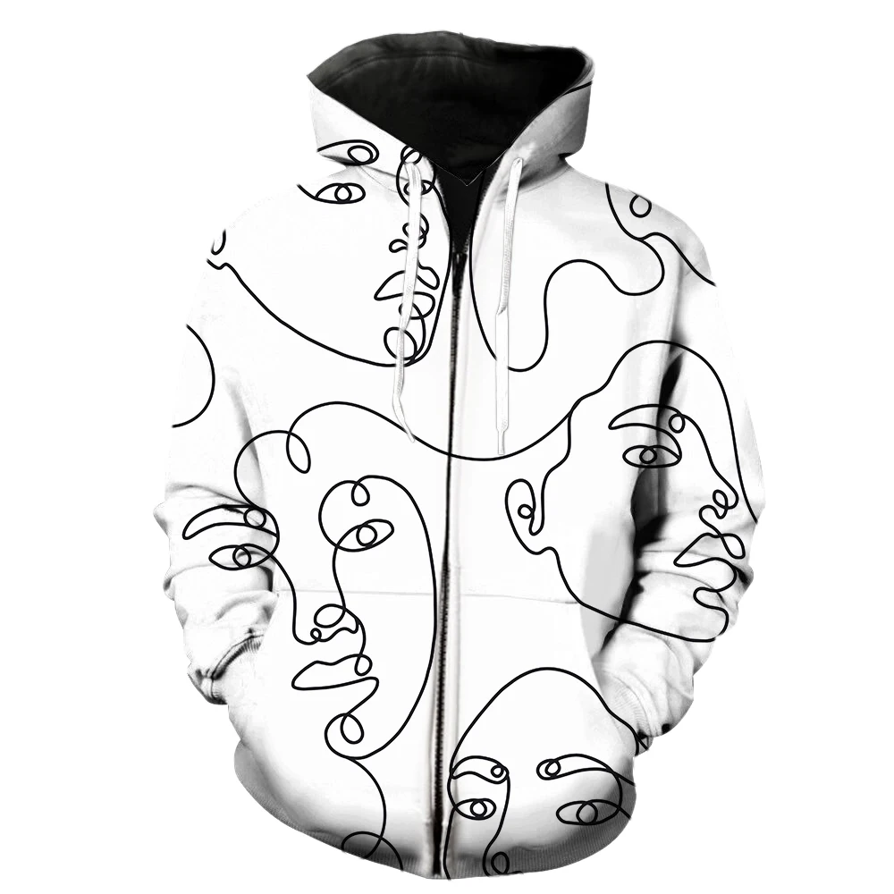 Abstract Line Portrait Men's Zipper Hoodie Fashion Sweatshirts Spring Oversized Teens 3D Print Tops Long Sleeve Harajuku Hip Hop
Abstract Line Portrait Men's Zipper Hoodie Fashion Sweatshirts Spring Oversized Teens 3D Print Tops Long Sleeve Harajuku Hip Hop