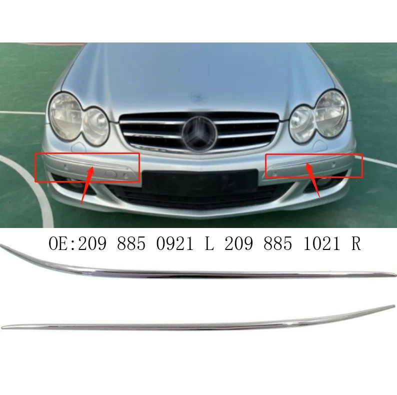 Декоративная хромированная полоса для переднего бампера Mercedes Benz CLK Class W209 COUPE OEM 2098850921 2098851021
Декоративная хромированная полоса для переднего бампера Mercedes Benz CLK Class W209 COUPE OEM 2098850921 2098851021